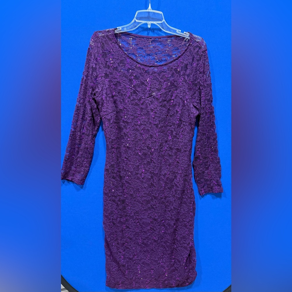 Candie's Vibrant Purple Lace Dress